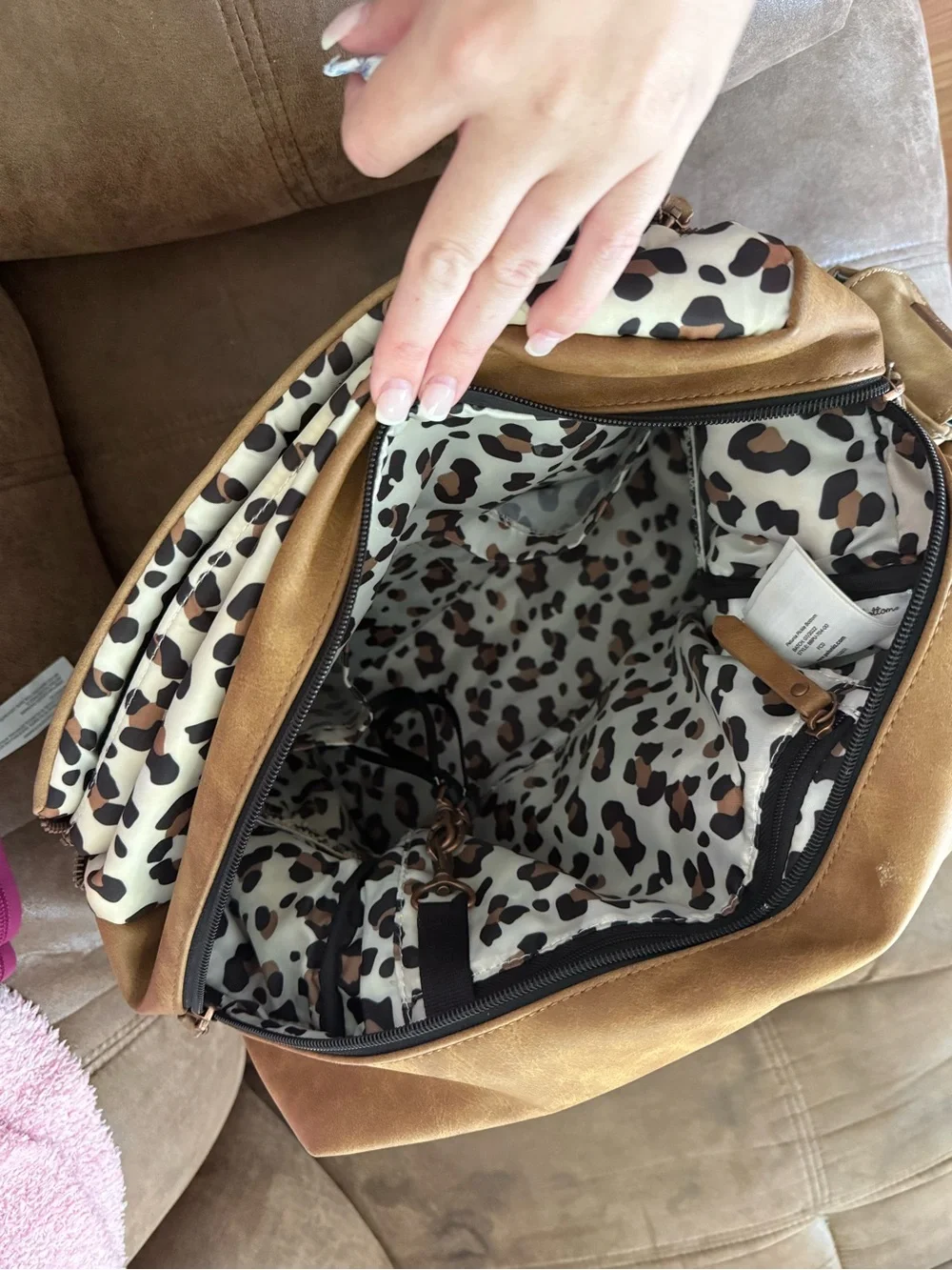 Petunia Pickle Bottom Tan Kids Backpack Diaper Bag